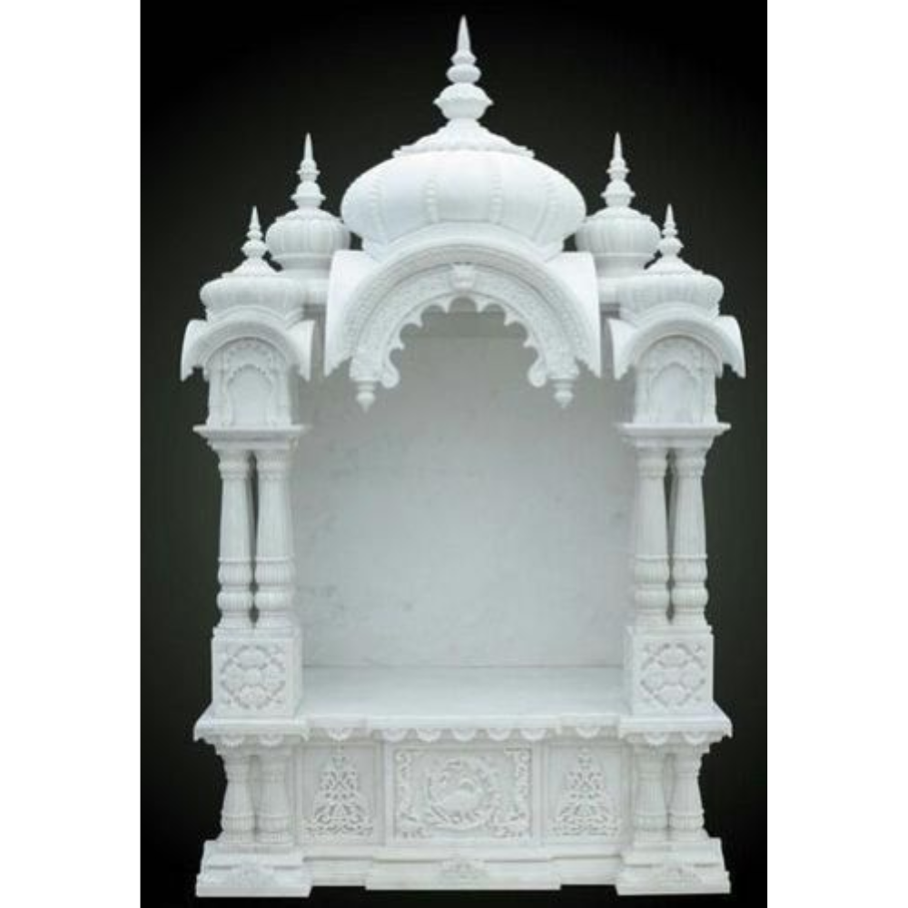 Polished Marble Home Temple - Color: White