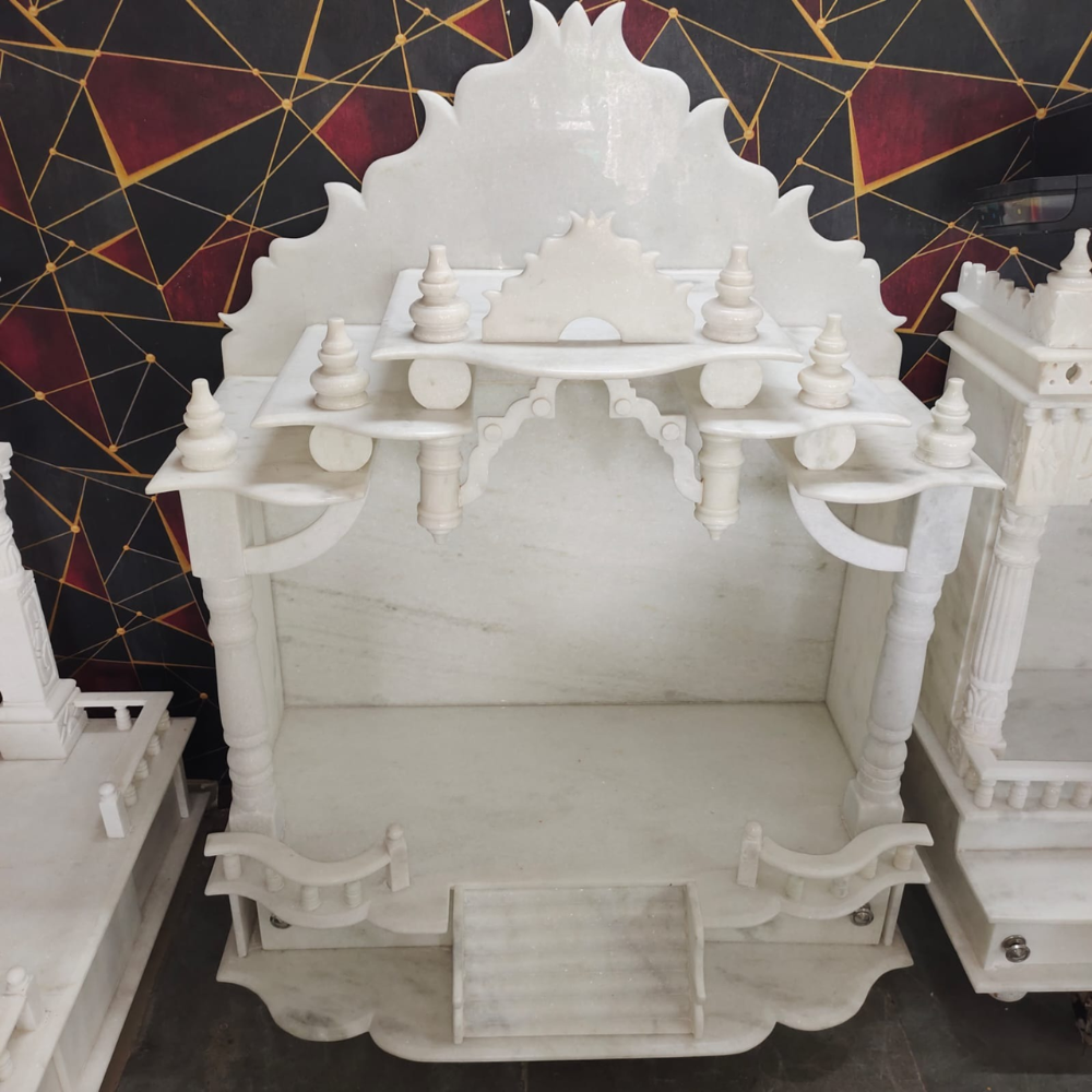 Polished Marble Home Temple - Color: White