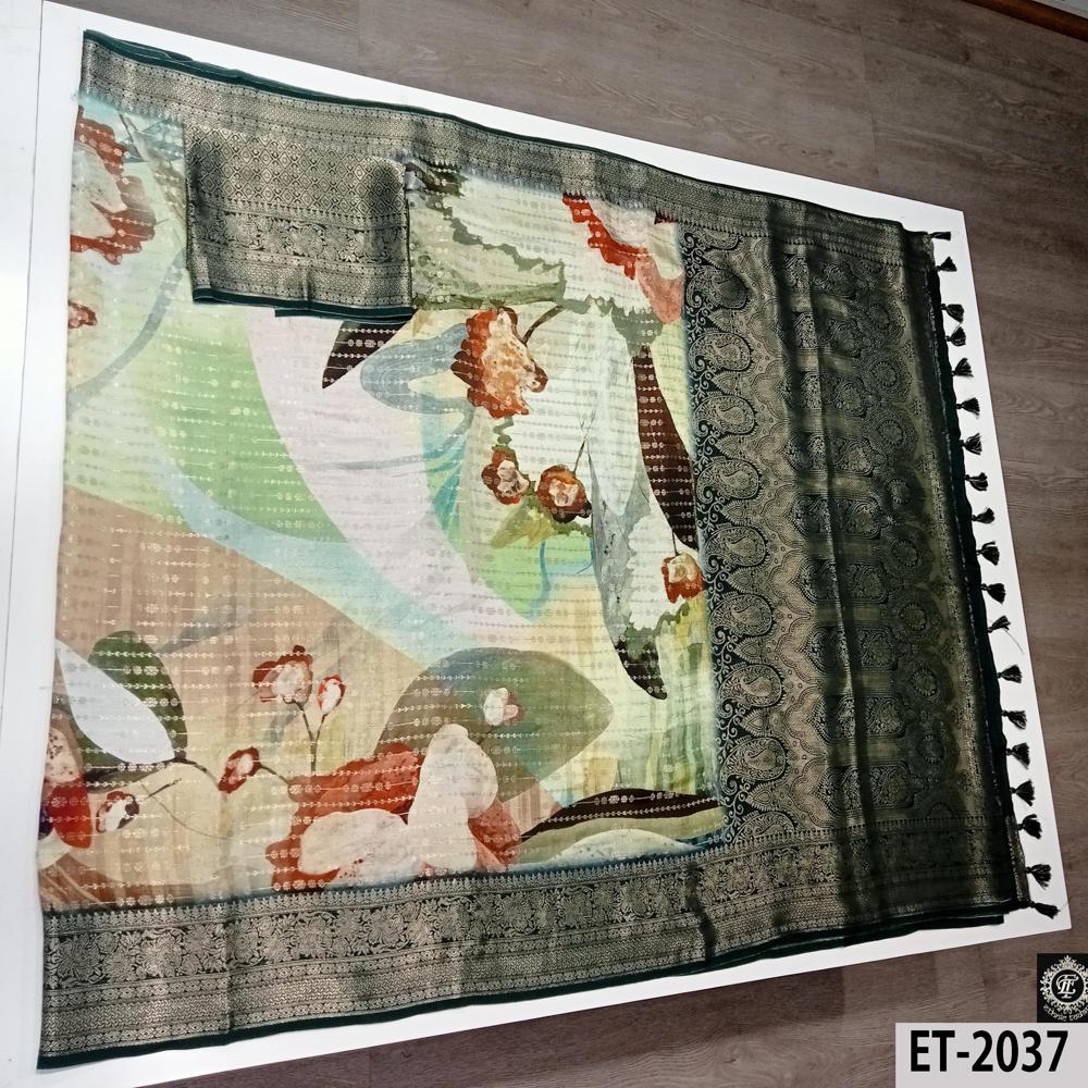  Floral Abstract Saree 