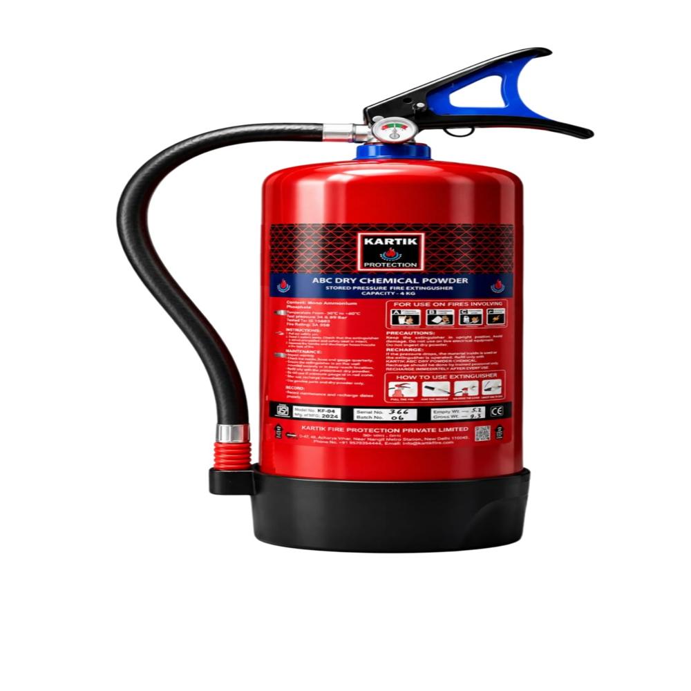 Pressure Fire Extinguisher - Pressurized Steel Cylinder, Compact Design, Pressure Gauge For Readiness, Portable For Home & Office Use