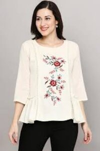 Ladies Embroidered Cotton Top