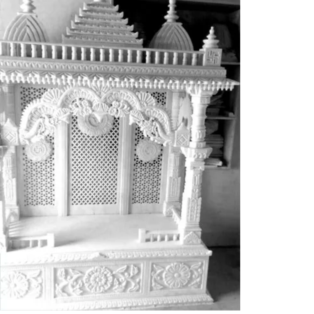 White Makrana marble mandir
