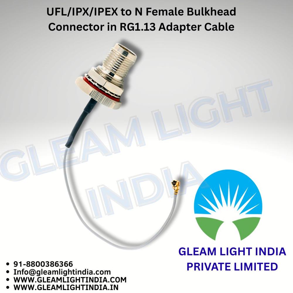 UFL/IPX/IPEX to N Female Bulkhead Connector in RG1.13 Adapter Cable
