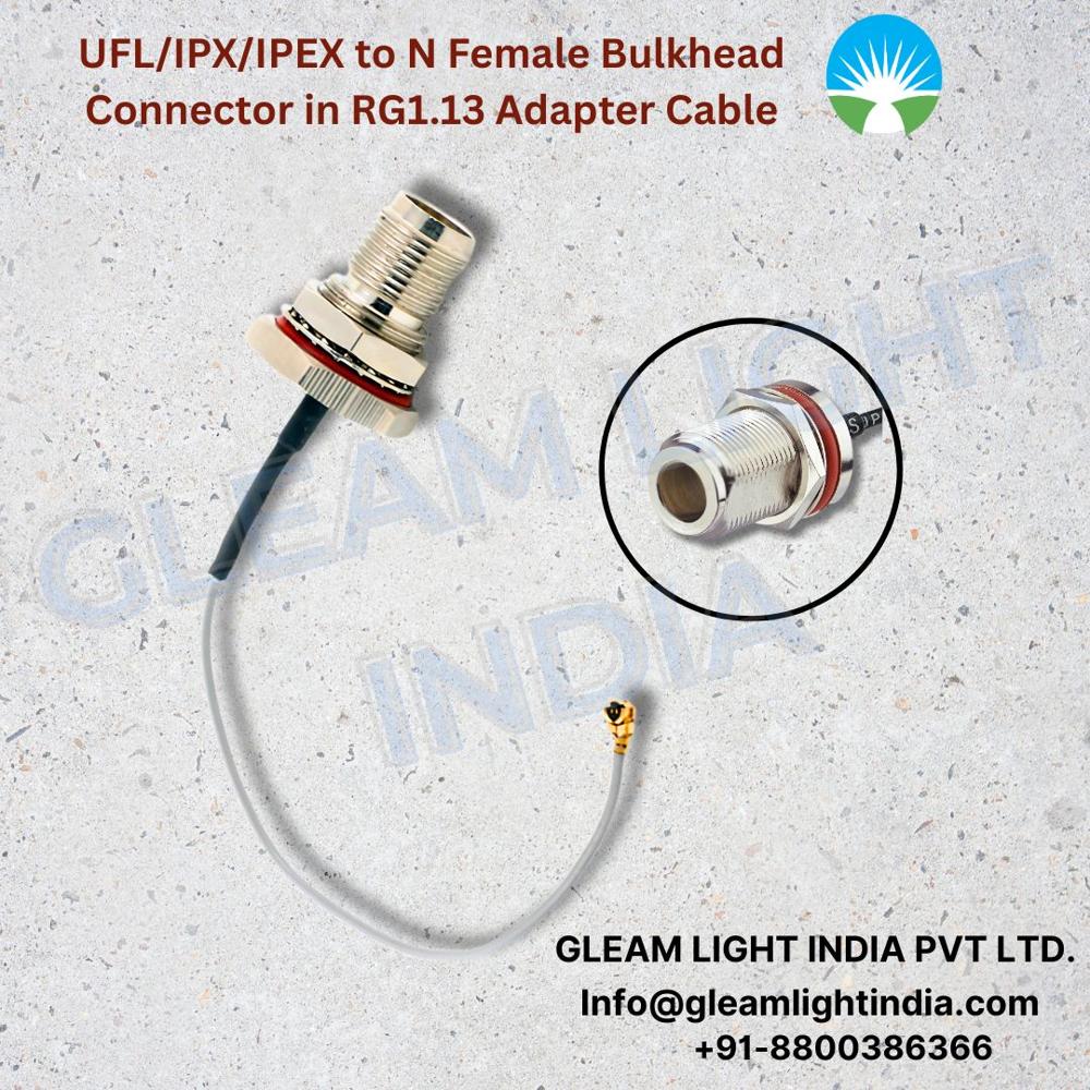UFL/IPX/IPEX to N Female Bulkhead Connector in RG1.13 Adapter Cable