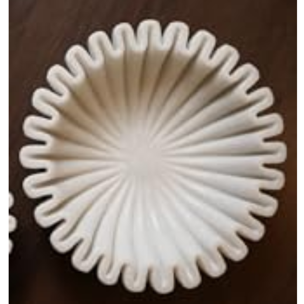 White Marble Decorative Bowl - Hardness: High