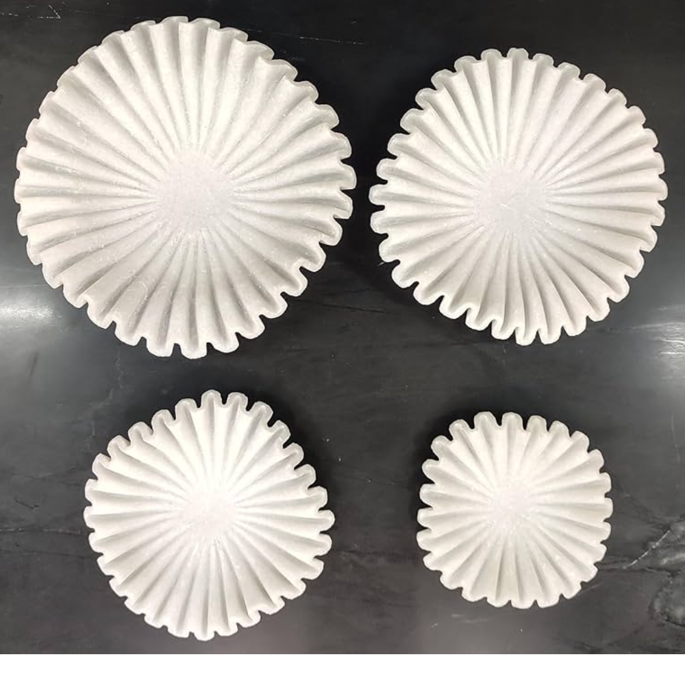 White Marble Decorative Bowl - Hardness: High
