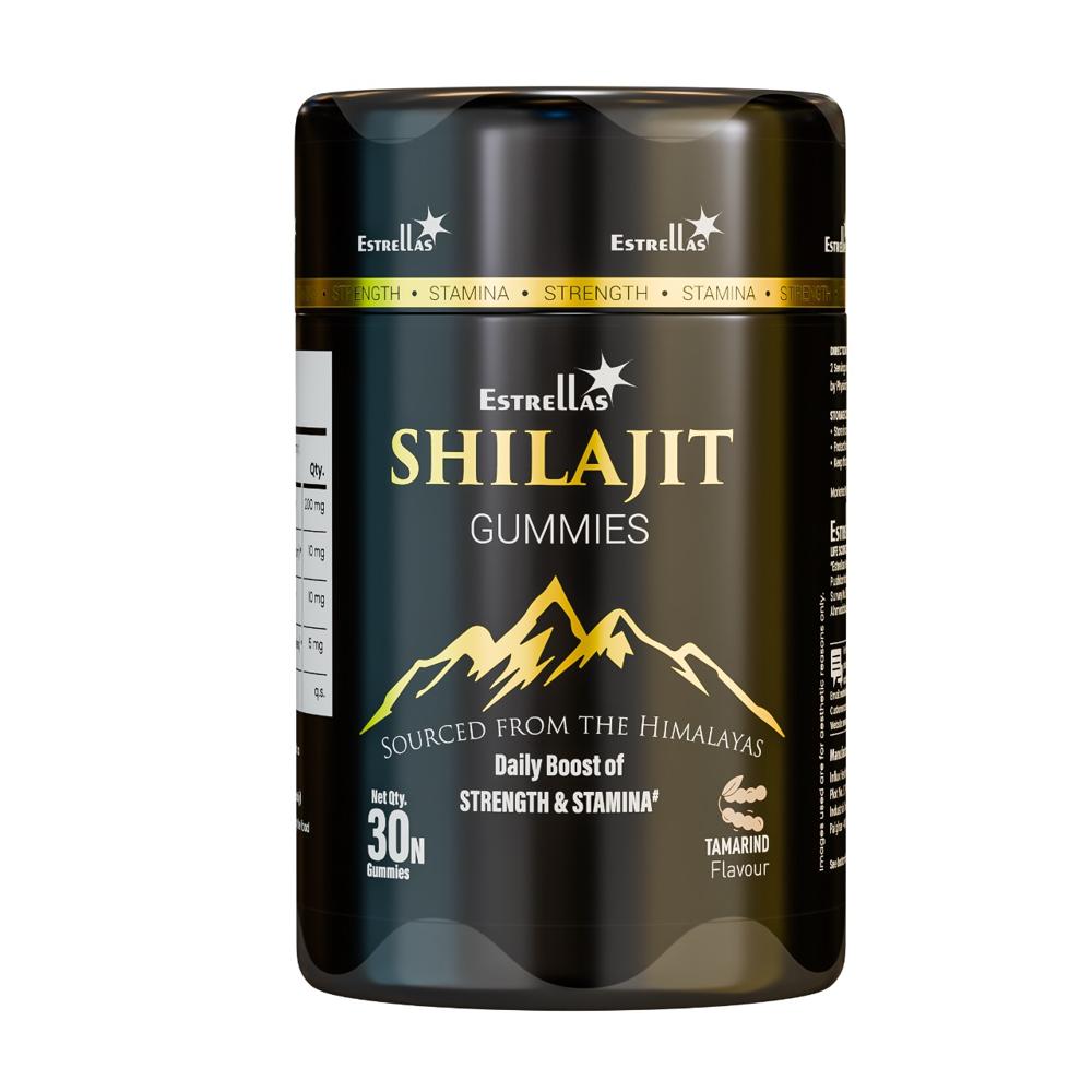 Shilajit Gummies - 1 Ml Servings, High Purity Powder Form | Boosts Energy, Reduces Fatigue, Supports Healthy Testosterone Levels, Manages Stress