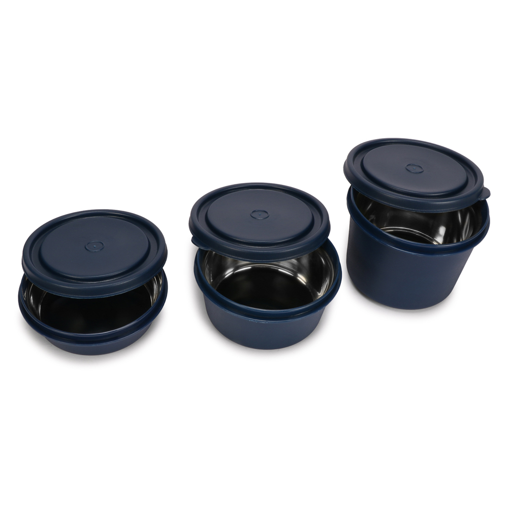 Microwave Safe Trendy Lunch Box 3 Inside Steel Containers ...