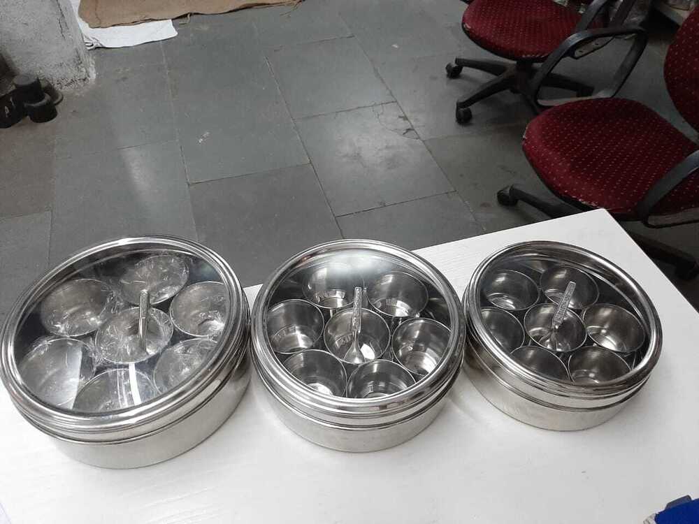 Stainless Steel see Threw Spice Box