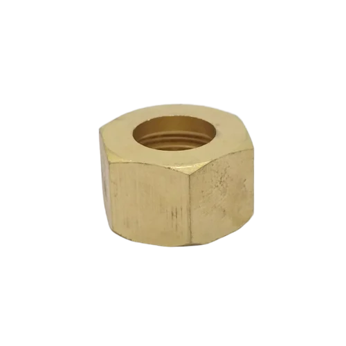 Brass Hex Nut - M2 (2 Mm) | Polished Golden Finish, Hexagonal Head Type, Easy Installation, Durable Corrosion Resistance