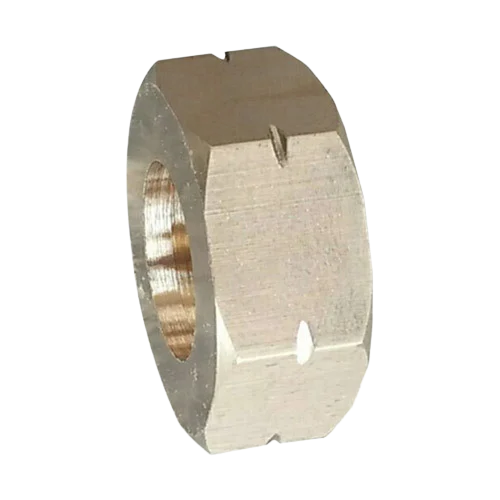 Brass Plain Finish Hex Nut - Color: Golden
