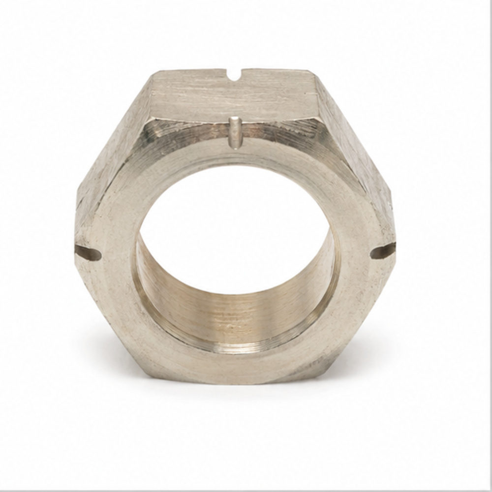 Brass Plain Finish Hex Nut - Color: Golden