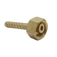 Brass Hose Nozzle - High-quality Brass, 0.5 Inch Size, Powder-coated Golden Finish, Lightweight 50g, 6-12 Month Warranty | Durable & Aesthetic Water Flow Control Solution