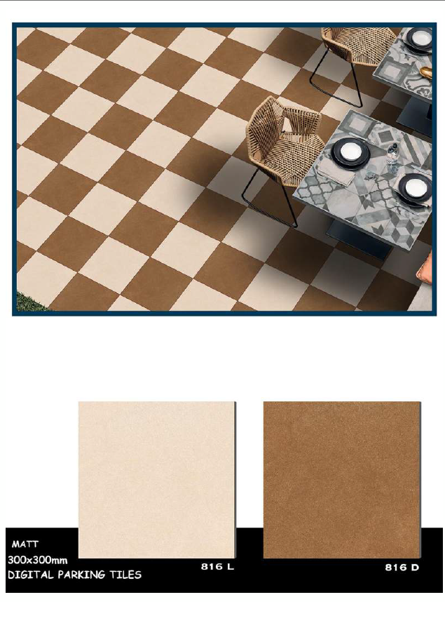 Vitrified Parking Tiles - Material: Porcelain