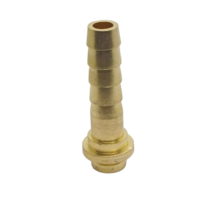 Straight Brass Barb Hose Fitting - Color: Golden