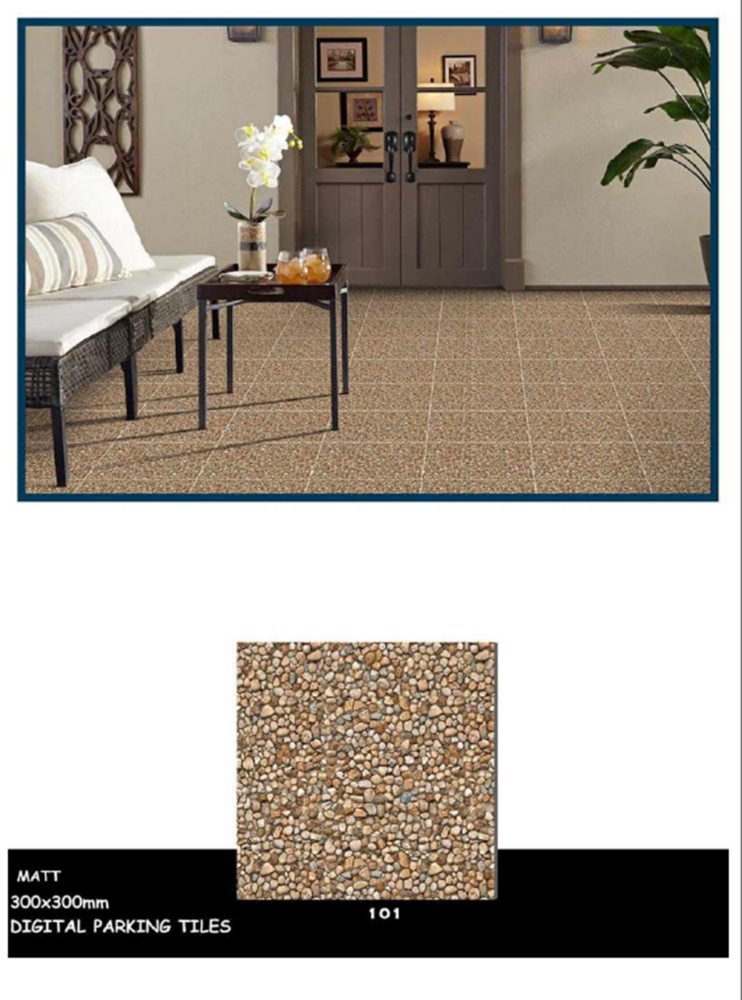 Outdoor porcelain tiles