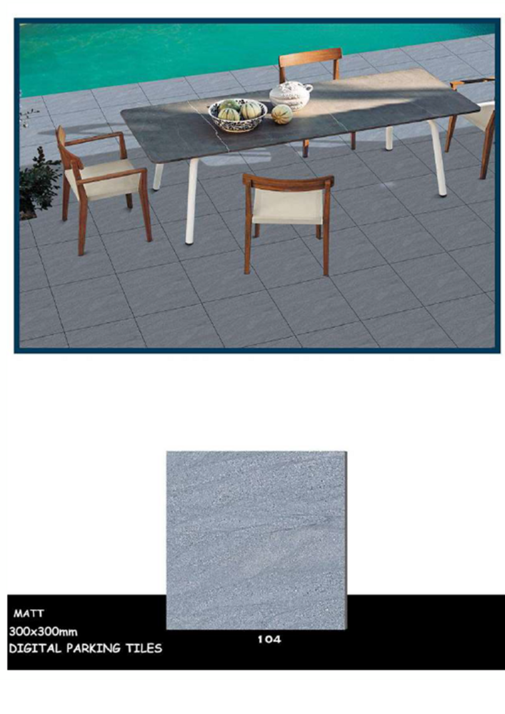 Outdoor porcelain tiles