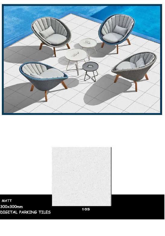 Outdoor porcelain tiles