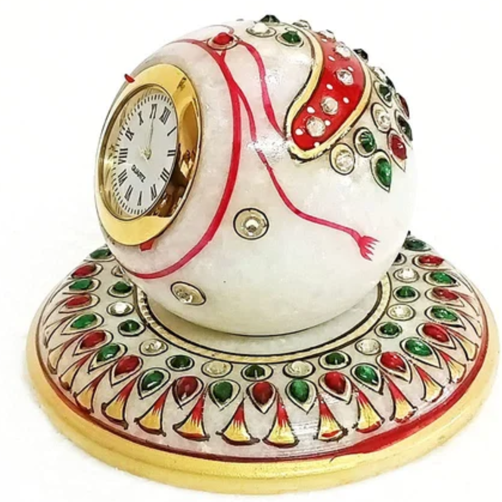 Round Table Stylish Clock - Color: Multicolor