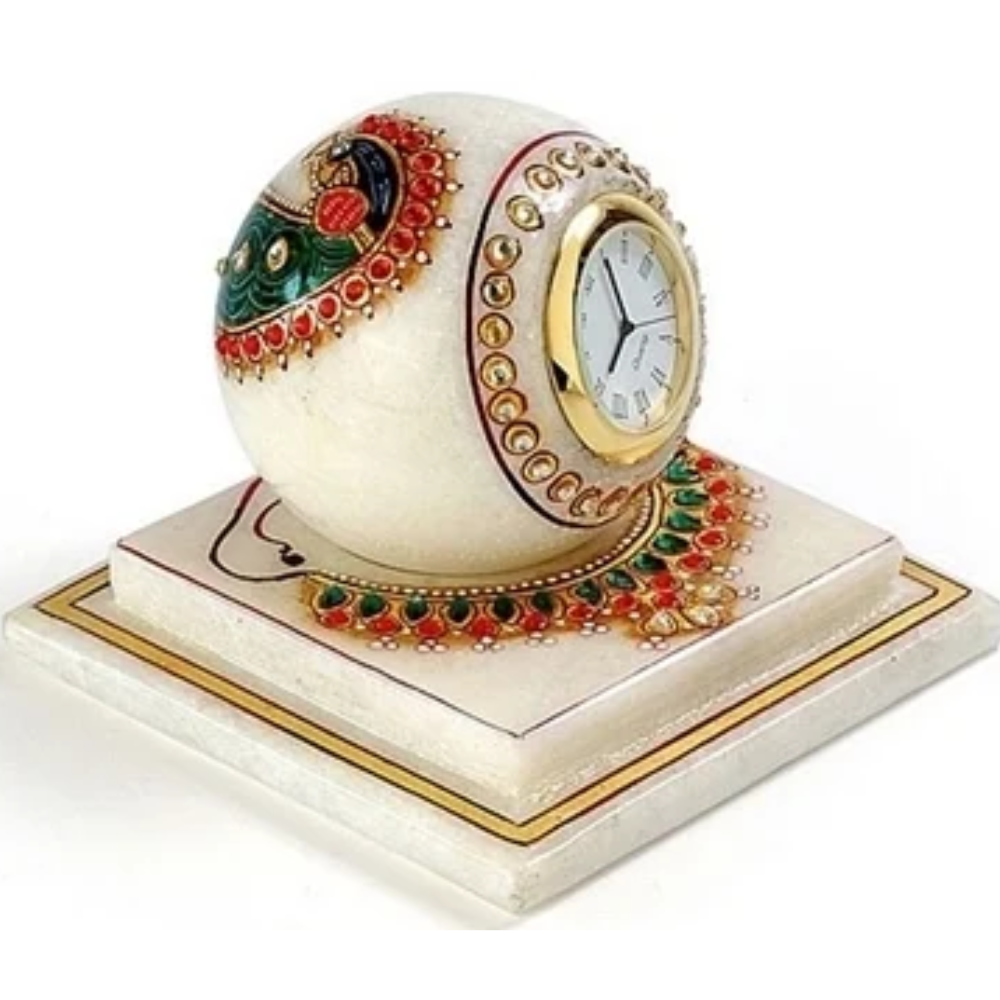 Round Table Stylish Clock - Color: Multicolor