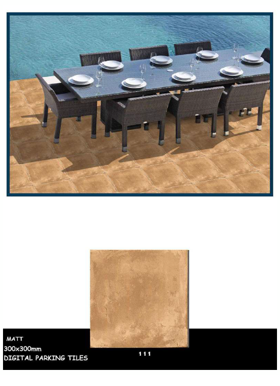 Anti-slip outdoor tiles