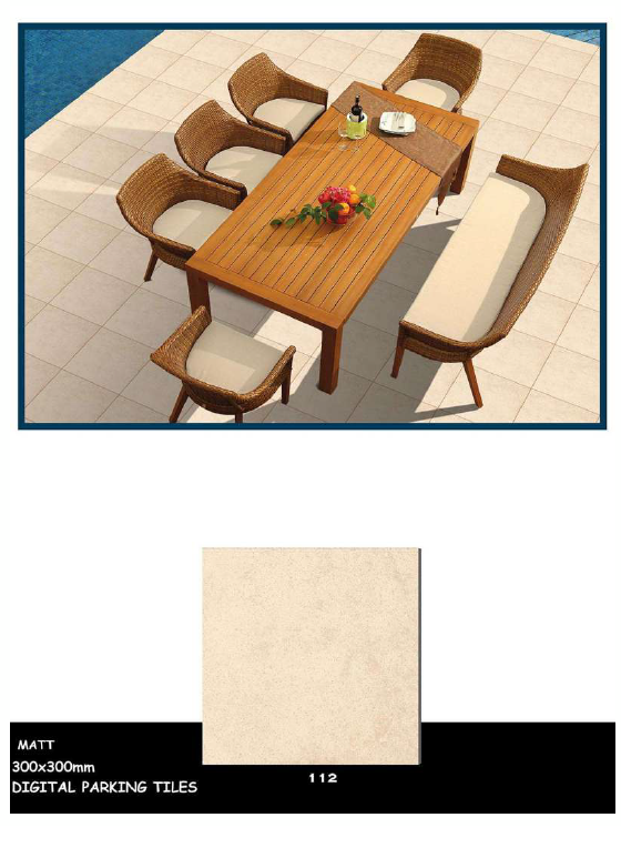 Exterior porcelain tiles