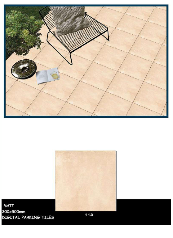 Exterior porcelain tiles