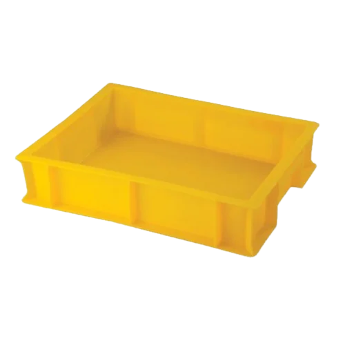 43090 CC 7 L Yellow Industrial Plastic Crate