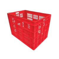 6545485 TP Red HDPE Jumbo Crate