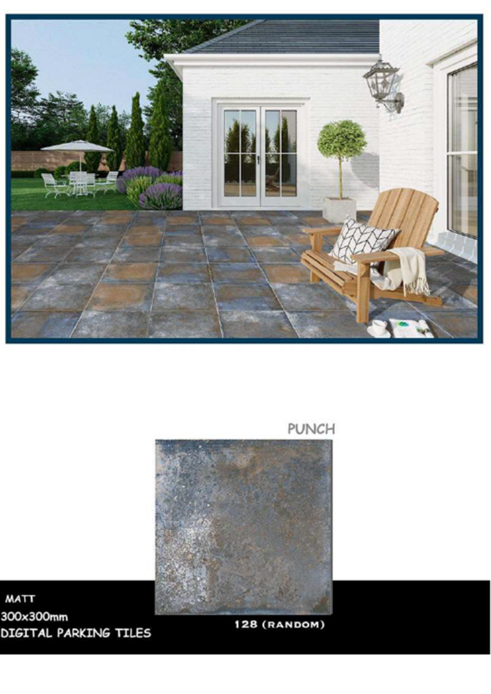 Slip-resistant outdoor tiles