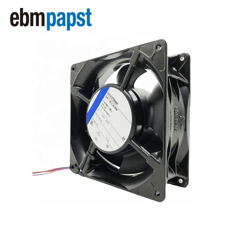 Ebmpapst 5314/2tdhhp 140x140x51mm 24v Dc 67w 288cfm 7000rpm 14cm Ip54 Sleeve Bearings Inverter Axial Cooling Fan - Color: Black