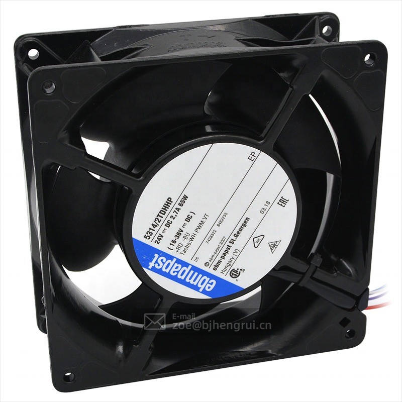 ebmpapst 5314/2TDHHP 140x140x51mm 24V DC 67W 288CFM 7000rpm 14cm IP54 Sleeve Bearings Inverter Axial Cooling Fan