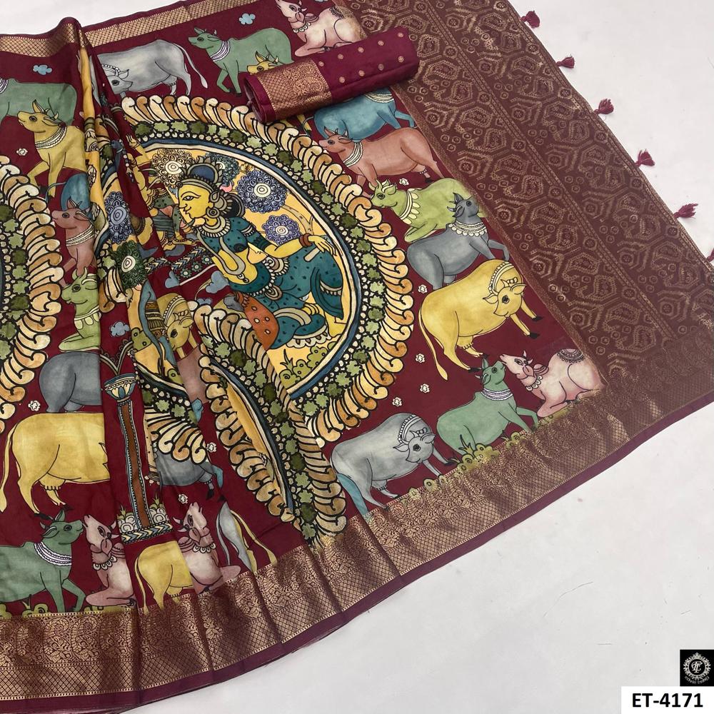   MAROON SILK SAREE