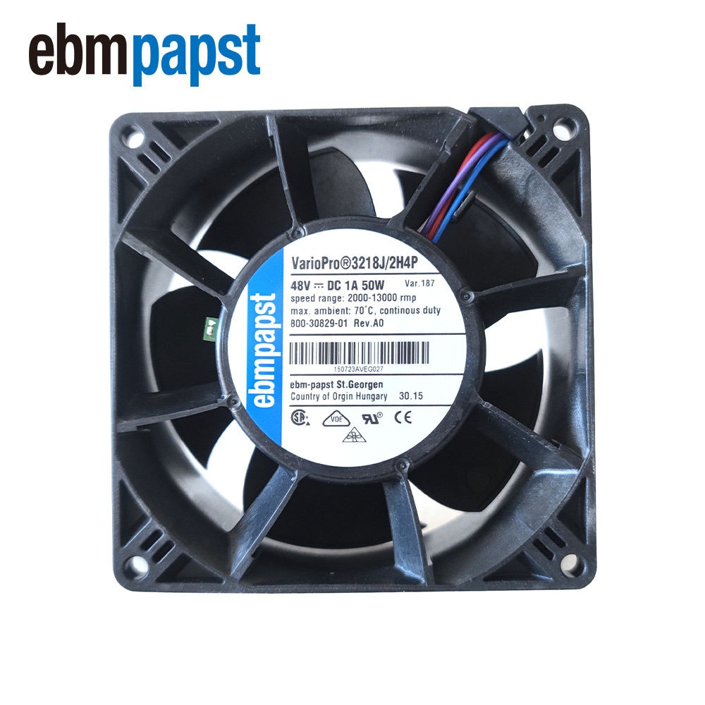 ebmpapst 3218J/2H4P 9238 92x92x38mm 48V 165CFM 49W 73dBA 13000RPM Power Drive Module Server Axial Cooling Fan 3218J/2H4P-187