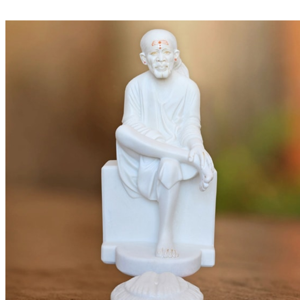 White Marble Sai Baba Statue - Hardness: Durable