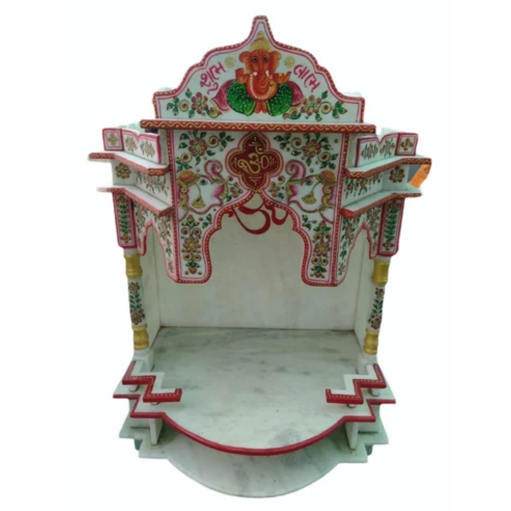 Polishing White Marble Temple