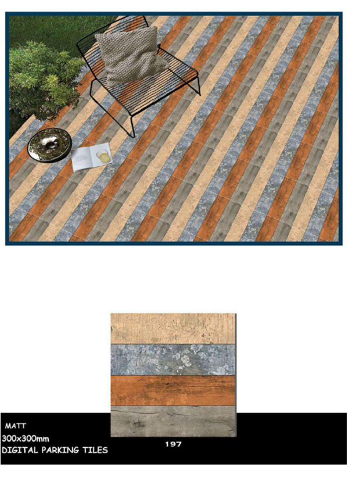 Porcelain parking tiles