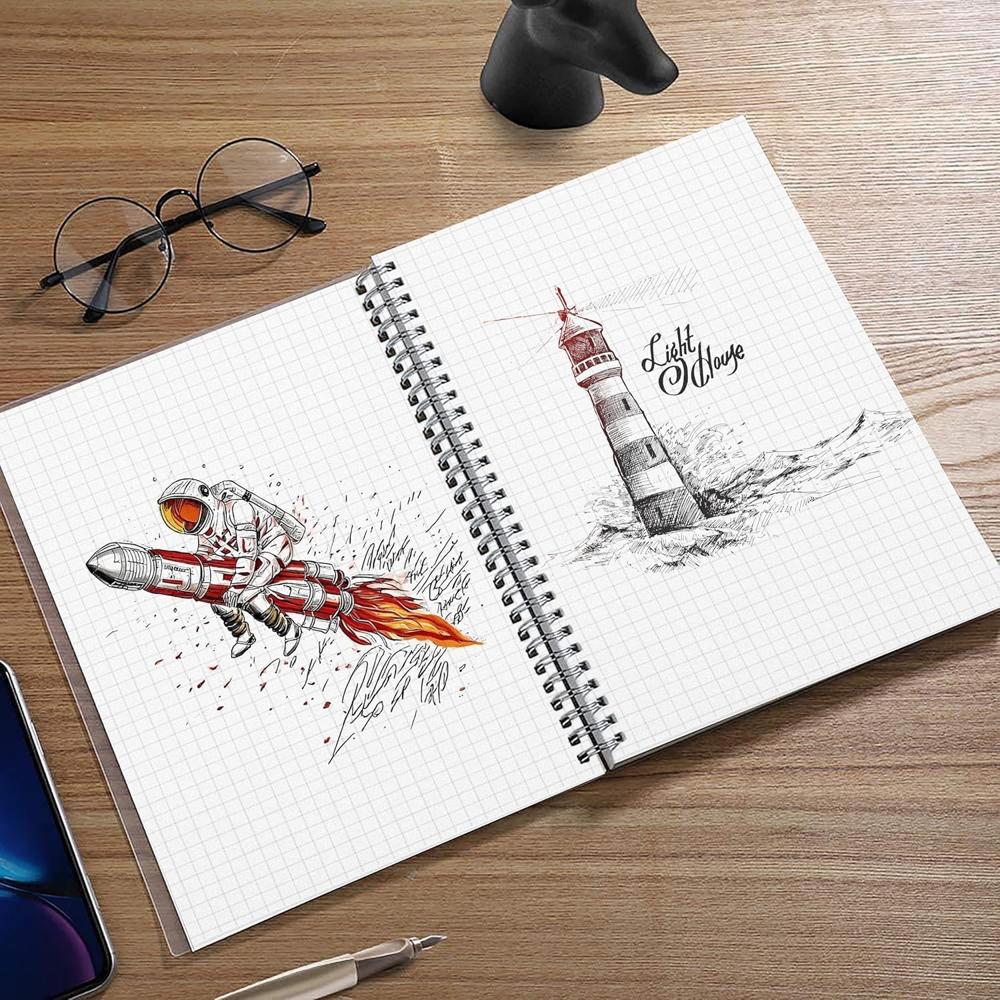 A5 Wiro-bound Notebook - Binding: Yes