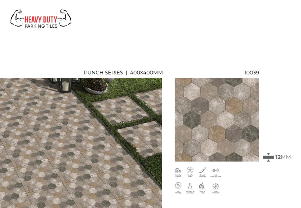 Non-slip parking tiles