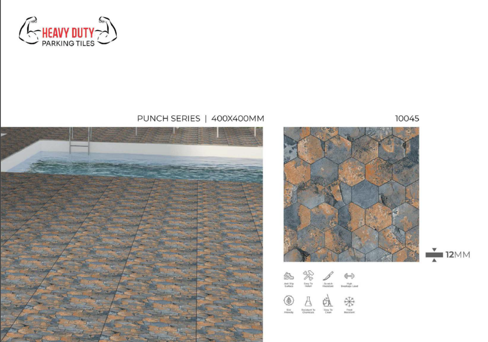 Non-slip parking tiles
