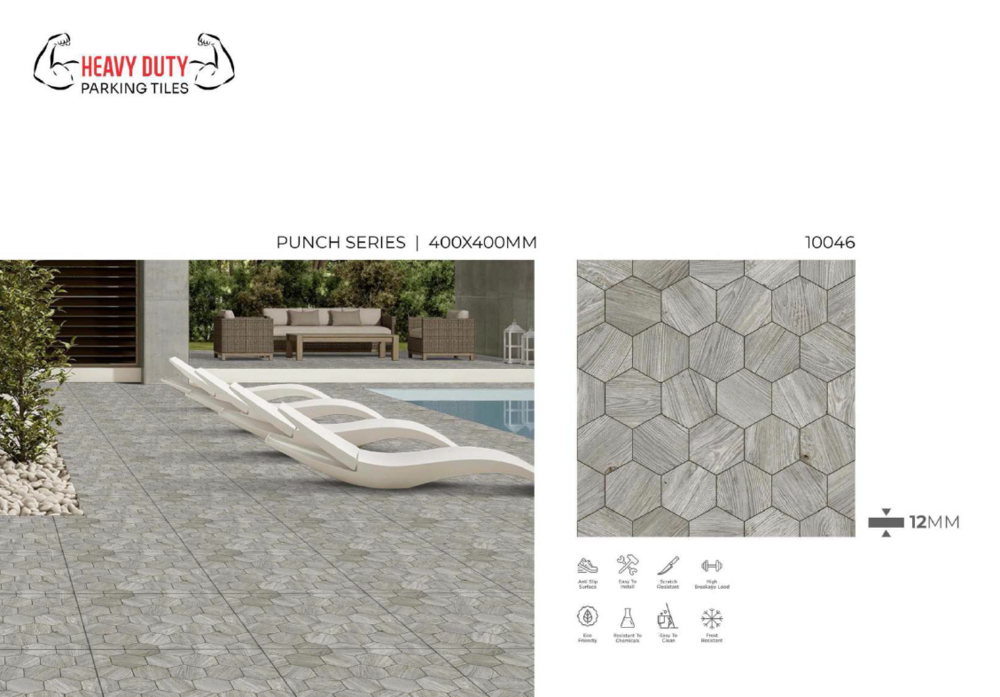 Non-slip parking tiles