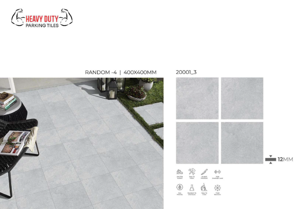 Anti-slip parking tiles