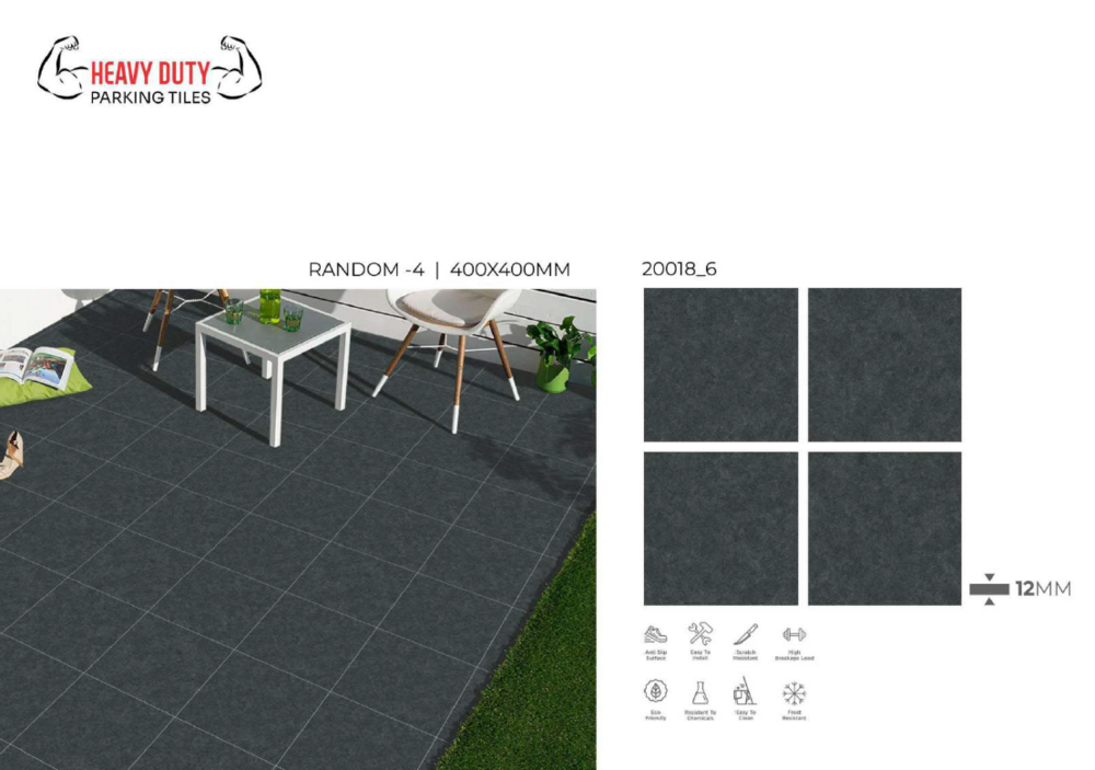 Anti-slip parking tiles