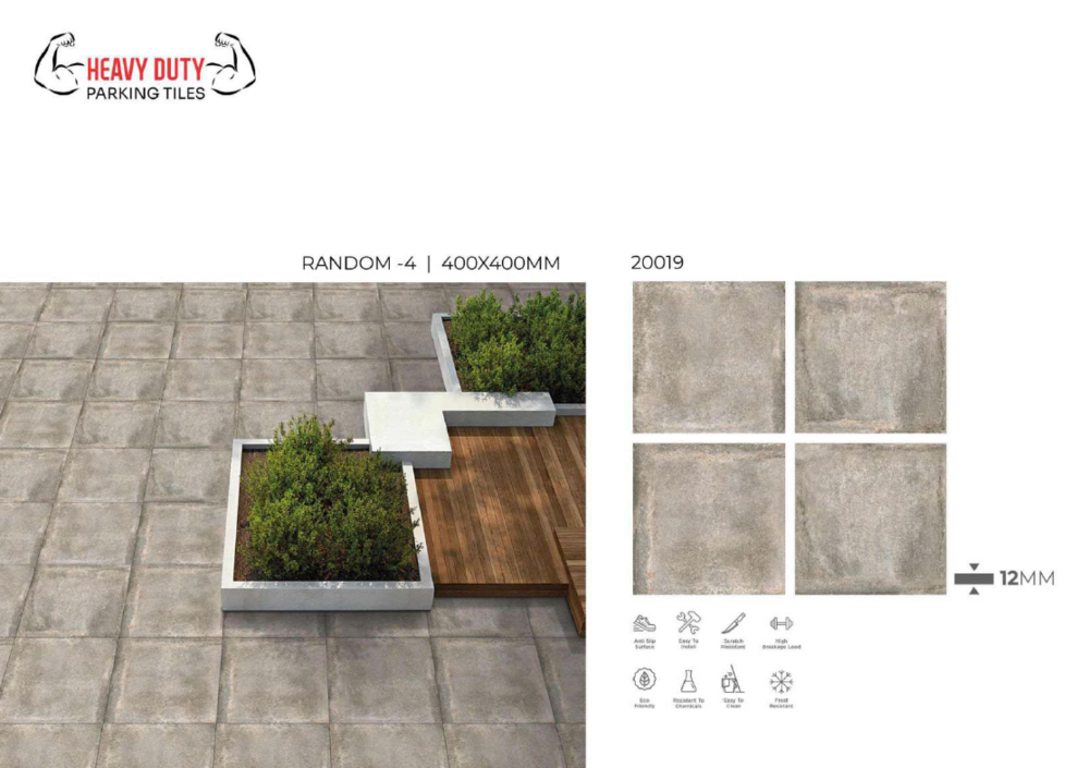 Anti-slip parking tiles