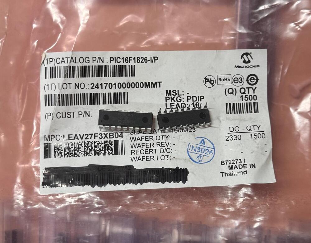 PIC16F1826-I/P MICROCHIP