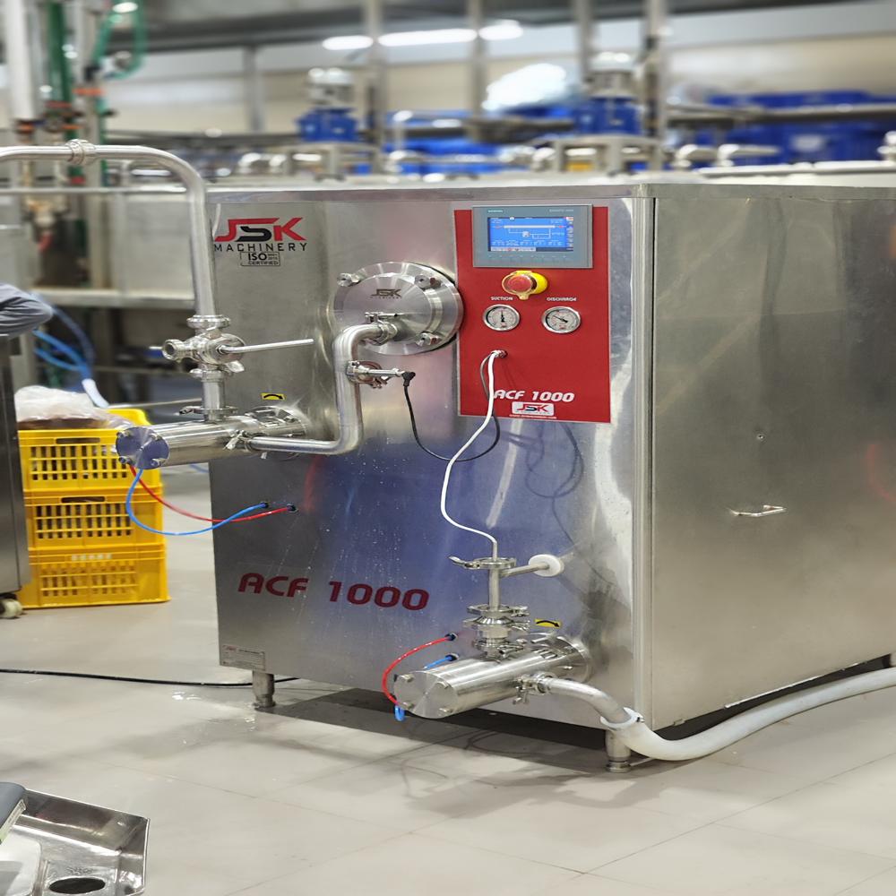 Semi Automatic Continuous Freezer - Silver Rectangle Design | 6-12 Month Warranty, Double Gear Pump Technology For Enhanced Air Mixing