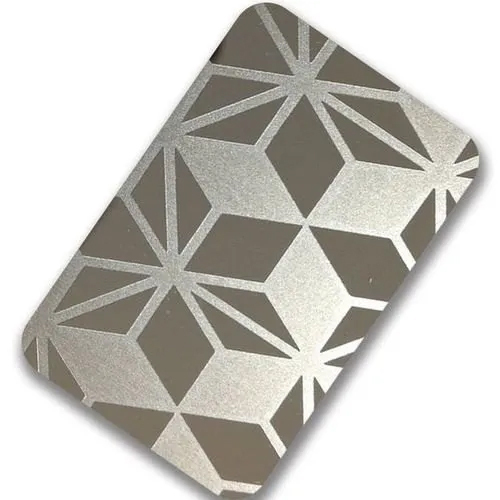 Colored Mirror Hairline Etched Stainless Steel Sheets