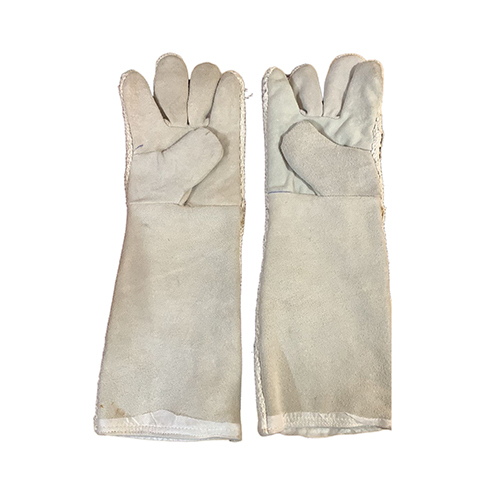 Leather Asbestos Gloves - Color: White