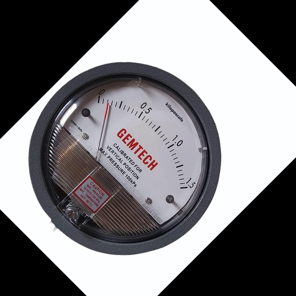 Model G2000-0-SP GEMTECH Differential Pressure Gauge Range 0-0.50 Inch W.C.