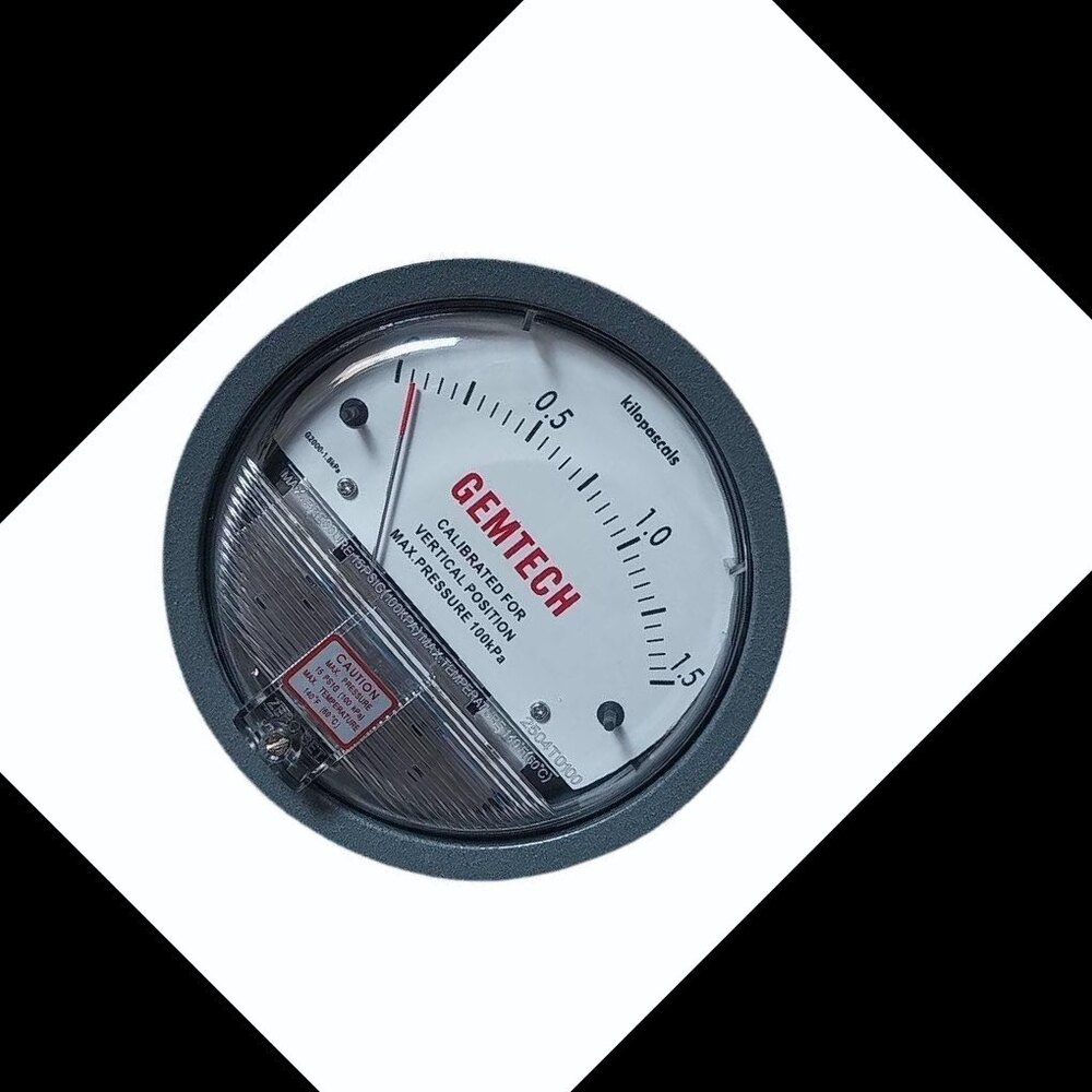 Model G2000-0-SP GEMTECH Differential Pressure Gauge Range 0-0.50 Inch W.C.